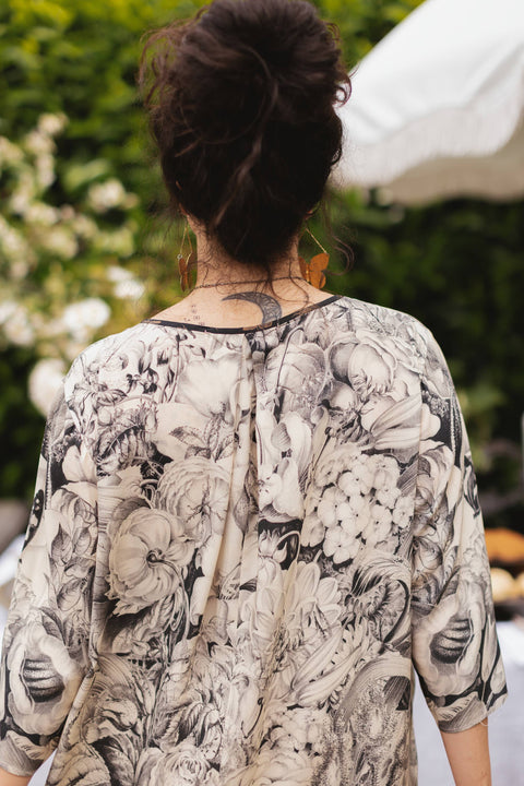 Artist Dress with Pockets - Honey & The Moon Florals & Bees