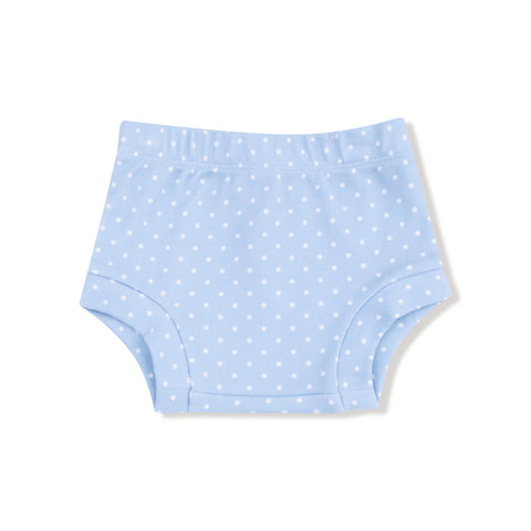 Dress with Diaper Cover - Blue Dot with Mushroom House