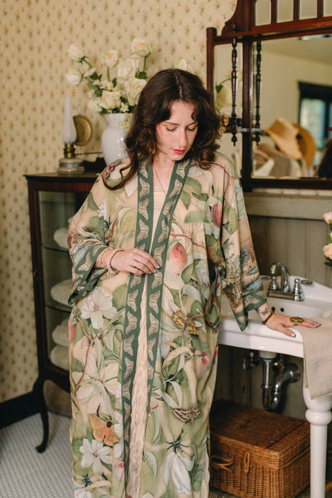 Opera Duster Kimono - Fleur De Soleil w/ Florals