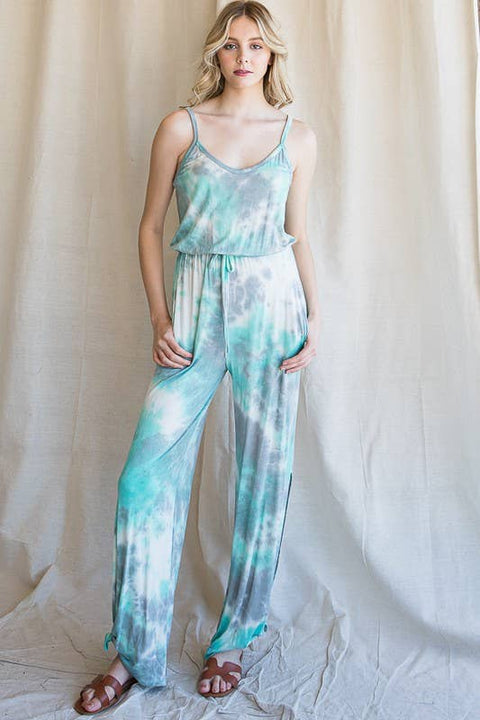 Jumpsuit - Tie Dye Split Side Casual