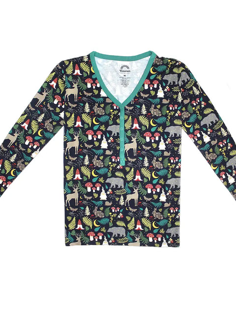 Women's Pajama Top - Night Forest