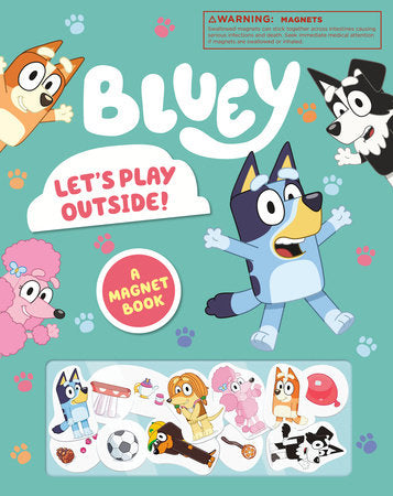 Book (Hardcover) - Bluey Let's Play Outside : A Magnet Book