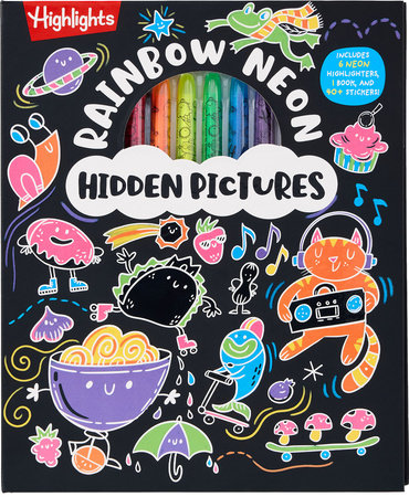 Activity Book - Highlights: Rainbow Neon Hidden Pictures