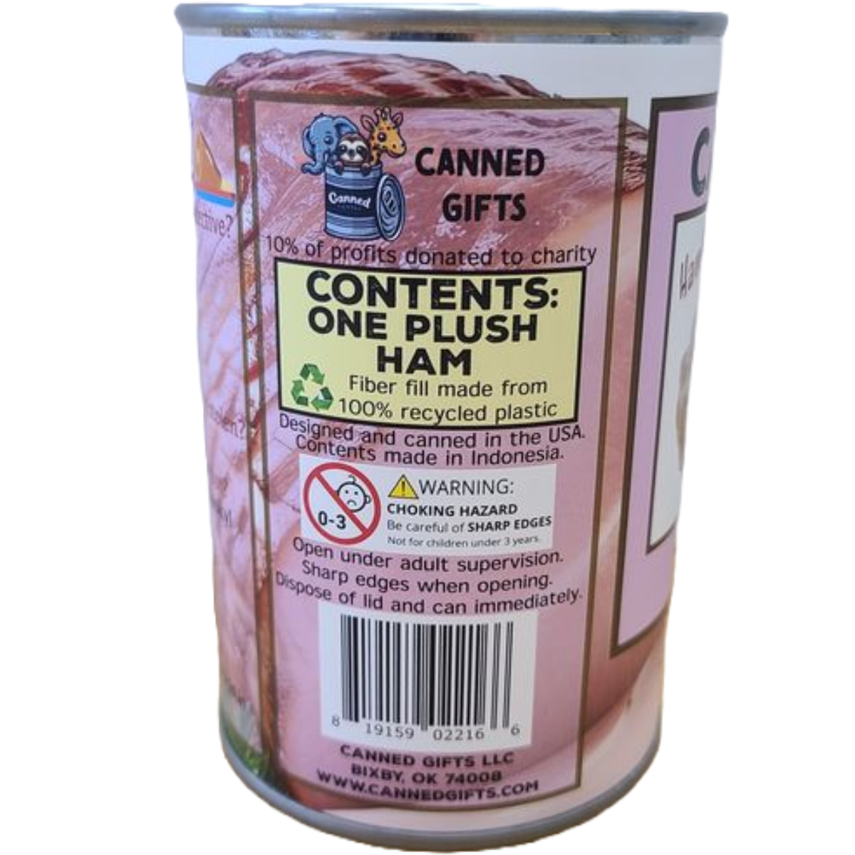 Stuffed Animal - Canned Christmas Ham