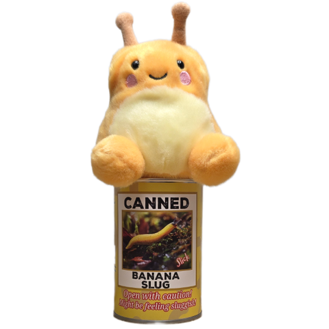 Stuffed Animal - Slick the Canned Banana Slug (Regular Lid)
