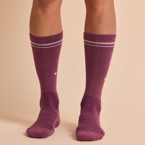 Comfort Crew Socks that Save Farm Animals - White/Maroon/Blue (3pk)