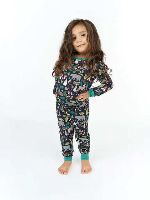 2 Piece Pajamas (Long Sleeve) - Night Forest