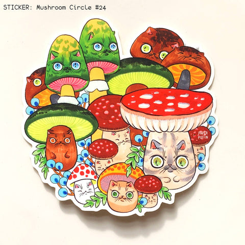 Sticker - Mushroom Cat #24