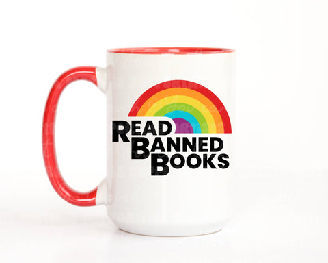 Mug (15 oz) - Read Banned Books Red
