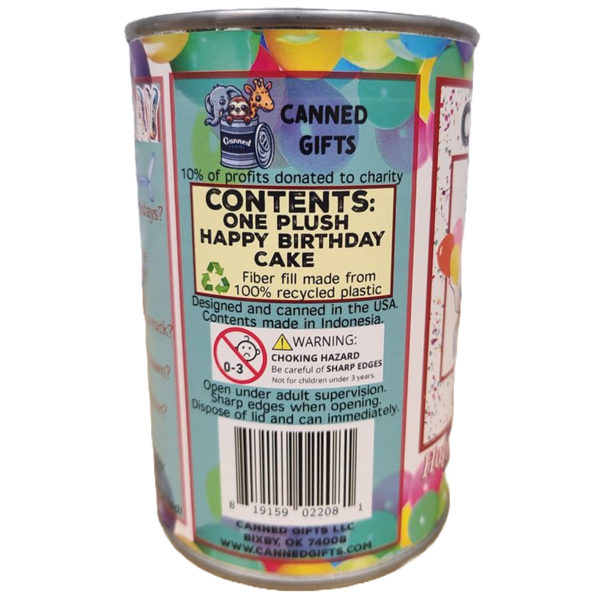 Stuffed Animal - Canned Cake