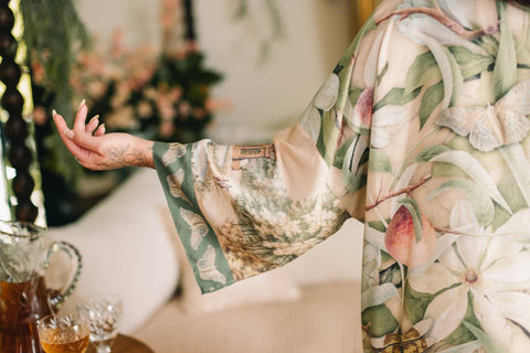 Opera Duster Kimono - Fleur De Soleil w/ Florals