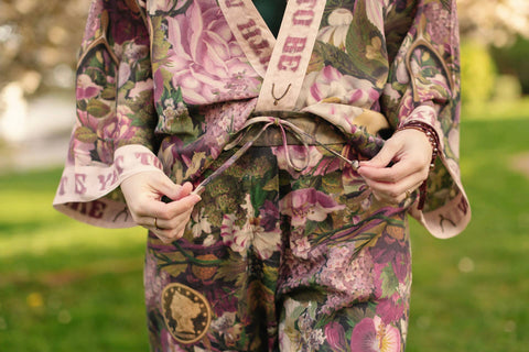 Linen Cropped Artist Pant - Make A Wish w/ Wishbone, Dandelion