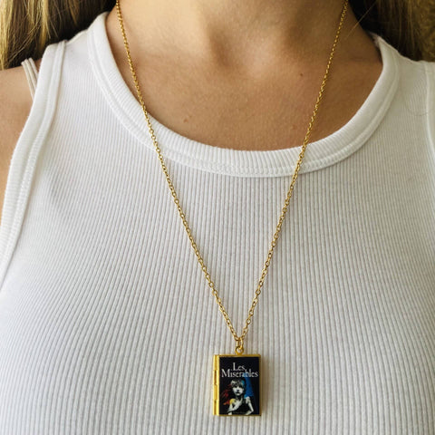 Necklace - Book Locket Les Miserables : Brass