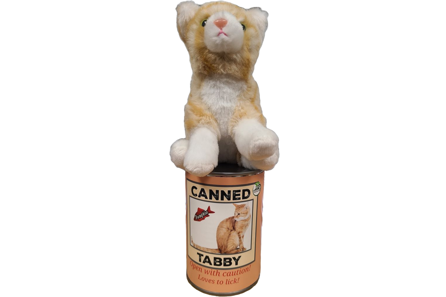 Stuffed Animal - Canned Orange Tabby Cat