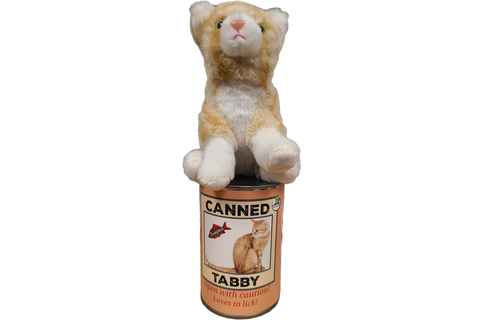 Stuffed Animal - Canned Orange Tabby Cat