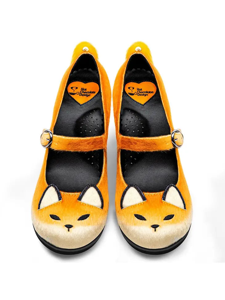 Women's Shoe - Chocolaticas® Mid Heels Fox Mary Jane Pump