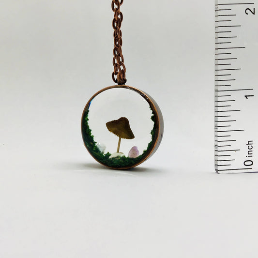 Curiosity Charm Necklace - Real Mushroom Copper # 4023