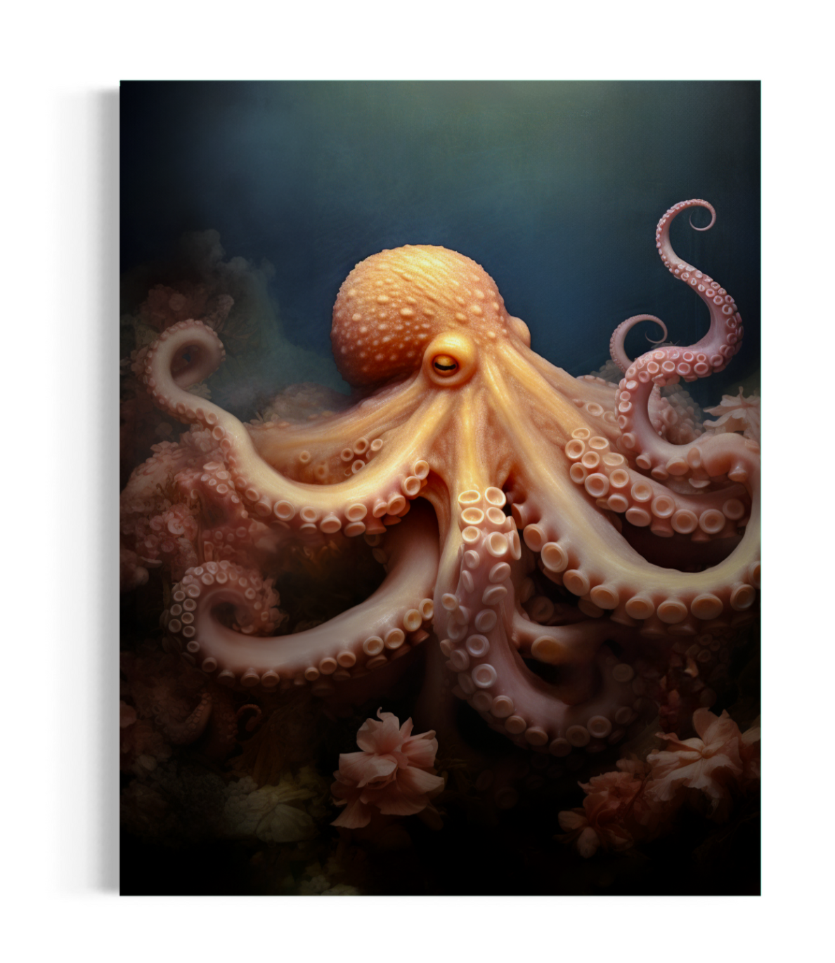 Art Print - Octopus with Sea Flowers