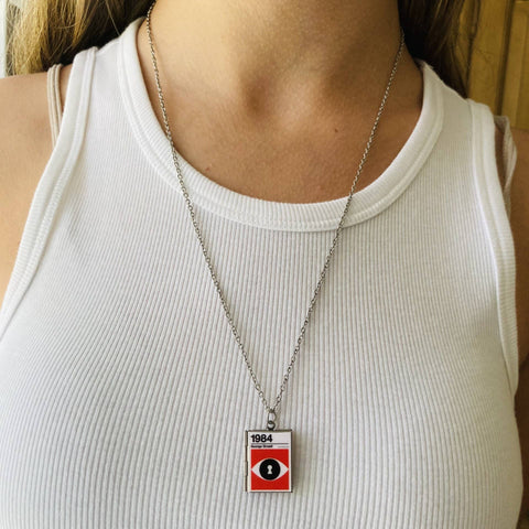 Necklace - Book Locket 1984: Stainless Steel