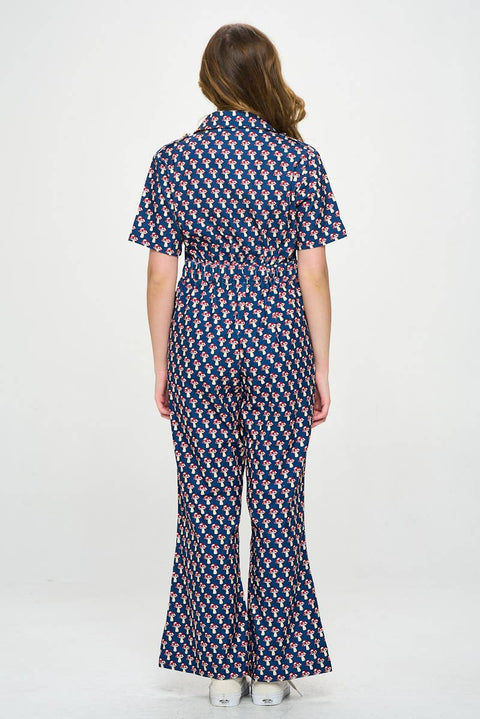 Jumpsuit (Corduroy) - Mushroom Blue