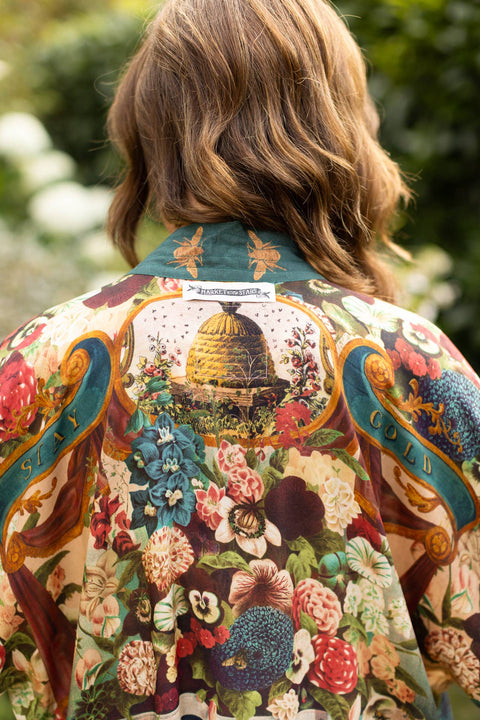 Pixie Duster Cropped Kimono - Stay Gold w/ Rabbit, Bees