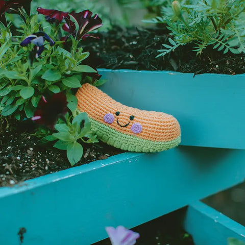 Yarn Rattle - Friendly Melon Slice