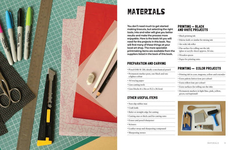 Book (Paperback) - Linocut: Learn in a Weekend