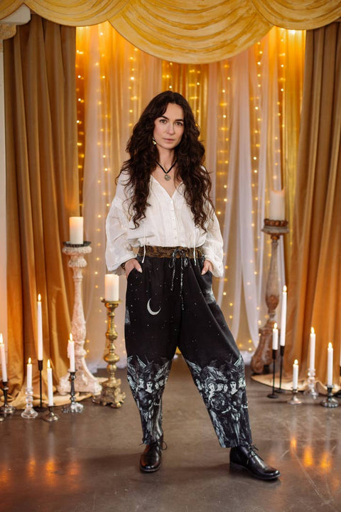 Artist Pant - The Guardians with Celestial Print & Angels