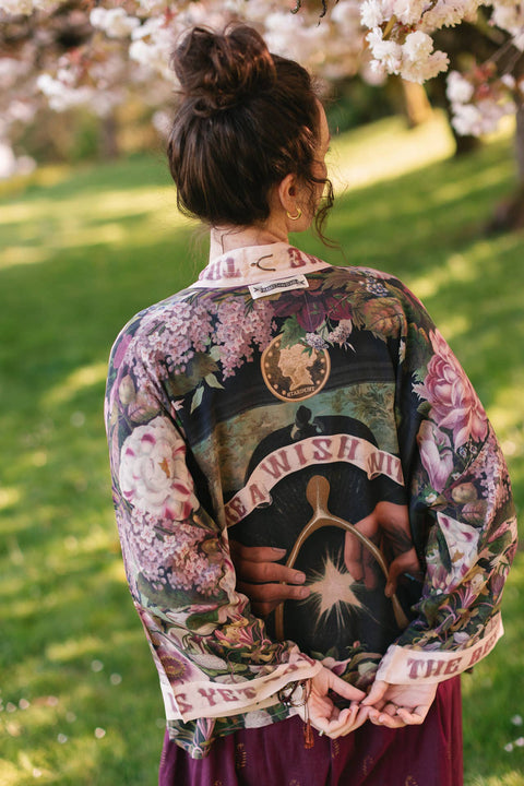 Pixie Duster Cropped Kimono - A Wish w/ Wishbone Dandelion