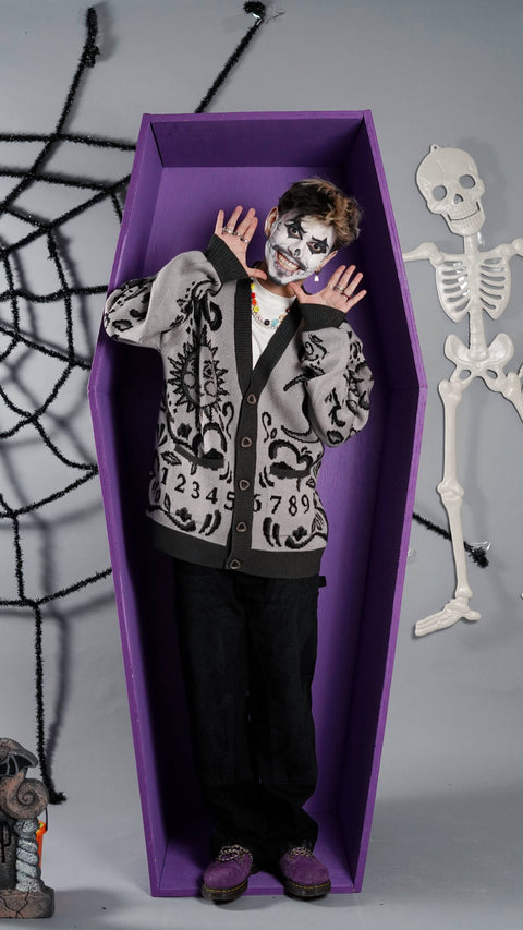 Cardigan - Black Ouija