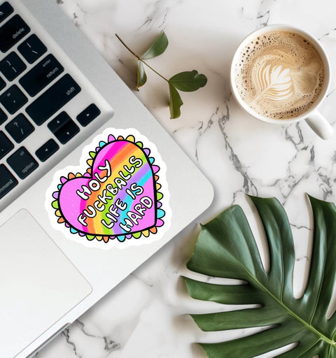 Sticker - Holy F*ckballs Life is Hard