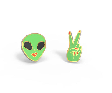 Earrings - Alien