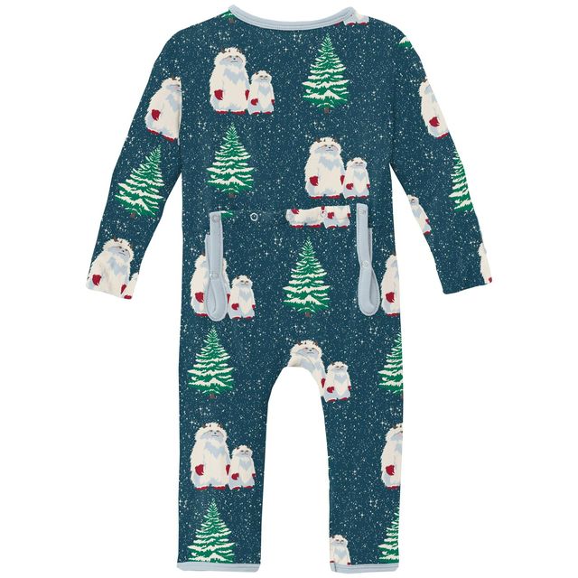 Coverall/Convertible Sleeper (Zipper) - Peacock Yeti