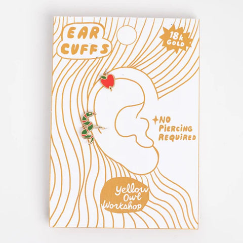 Ear Cuff Set - Snake + Apple
