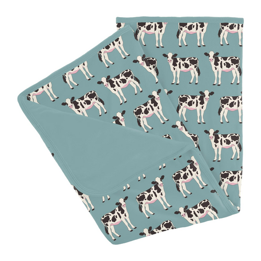 Stroller Blanket - Jade Cows