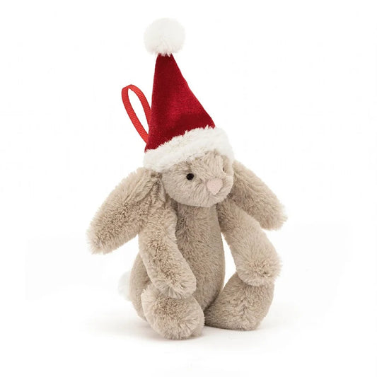 Stuffed Animal - Bashful Christmas Bunny Decoration