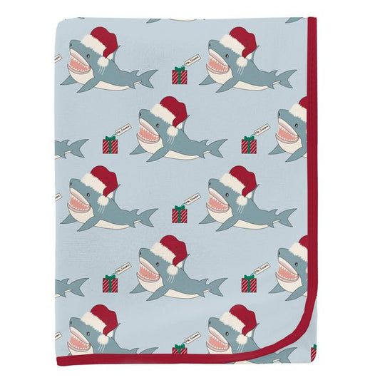 Swaddle - Illusion Blue Holiday Sharks