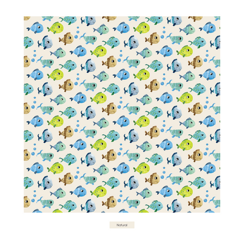 Toddler Blanket - Natural Fishies