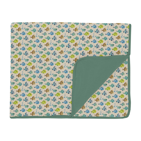 Toddler Blanket - Natural Fishies
