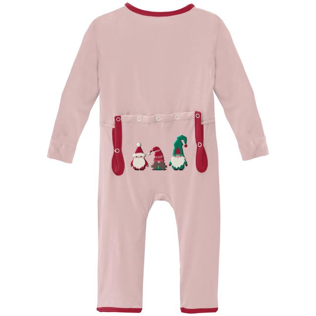 Applique Coverall (Snaps) - Baby Rose Gnomes