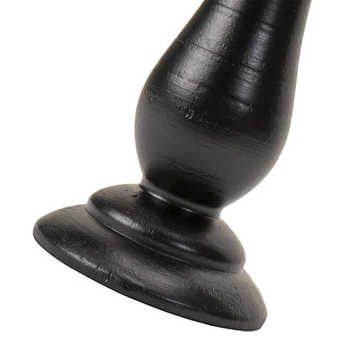 Image shows a close up of the base of the stand. The corners are rounded.