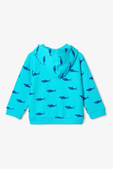 Hoodie (Infant/Toddler) - Beachy Shark Blue Curacao Full Zip