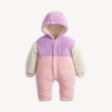 Color Block Sherpa Pram - Pink