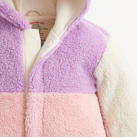 Color Block Sherpa Pram - Pink