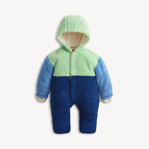 Color Block Sherpa Pram - Blue