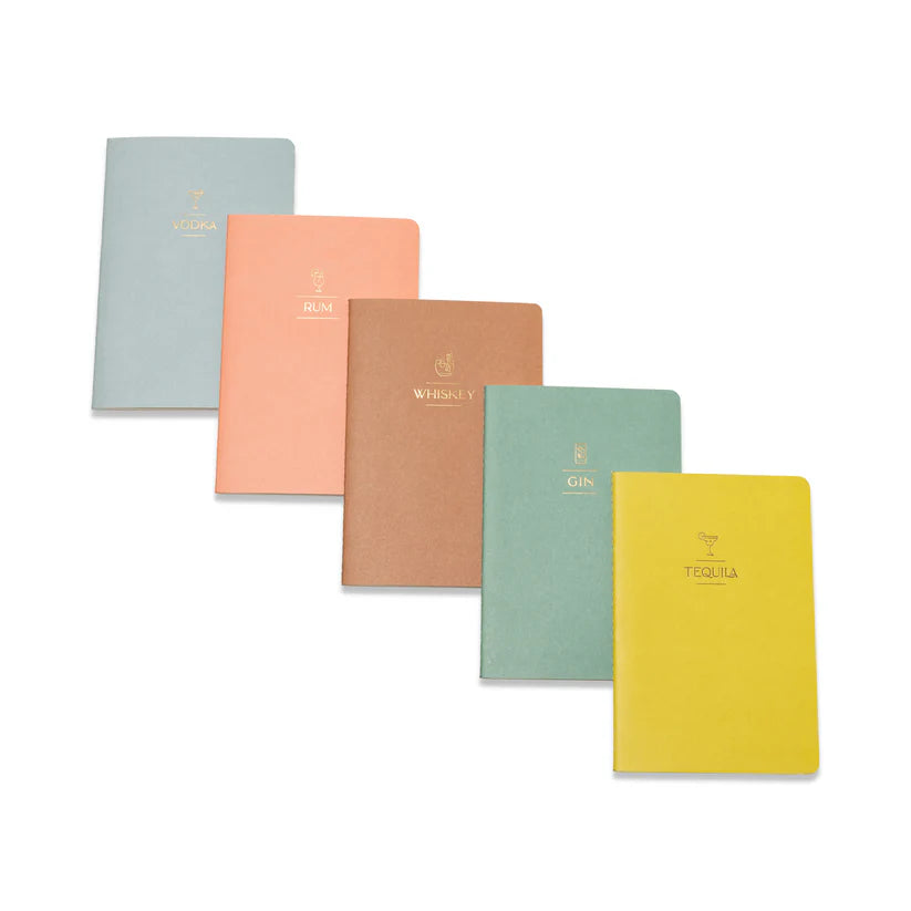 Journal (Softcover) - Cocktail Recipe Notebook Set Of 5