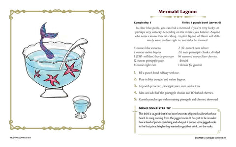 The image shows a recipe for a cocktail called Mermaid Lagoon