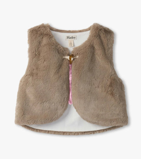 Vest - Cropped Faux Fur