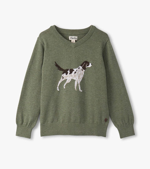Sweater - Hunting Dog V-Neck