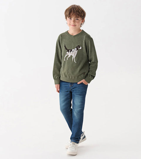 Sweater - Hunting Dog V-Neck
